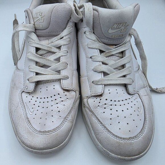 Nike SB Force 58 Premium Mens Size 10.5 Triple White Sneaker Shoes Walking main image 12